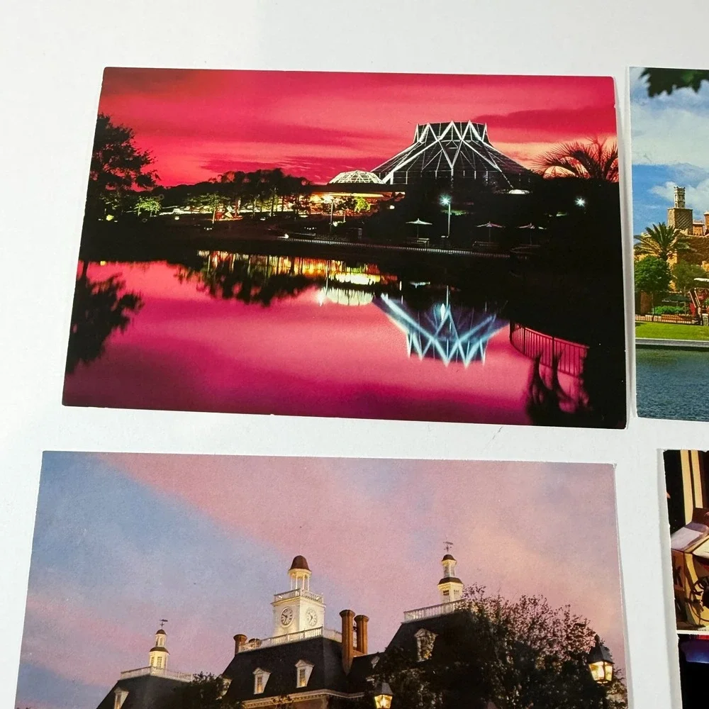 Epcot Center 1982 Lot of  6‎ Postcards Disney World Chrome The Land Pavilion